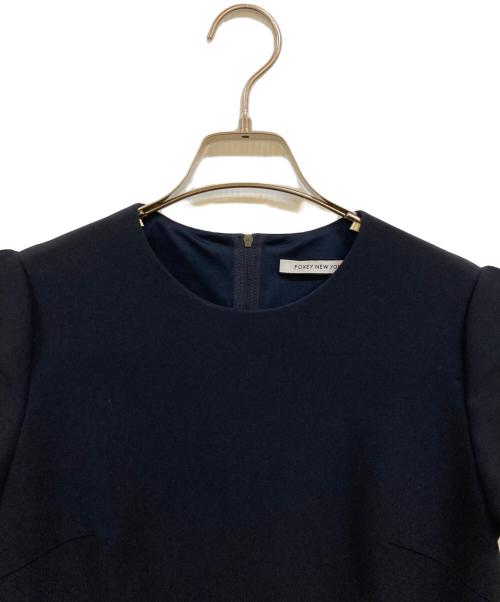 FOXEY NEWYORK（フォクシーニューヨーク）FOXEY NEWYORK (フォクシーニューヨーク) マットストレッチグログランワンピース ブラック サイズ:40の古着・服飾アイテム