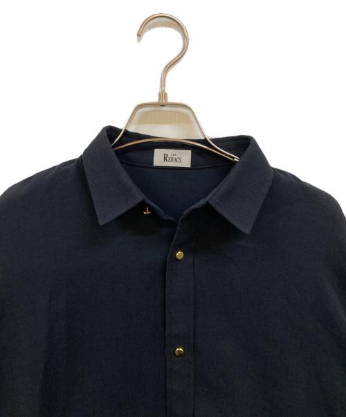 THE RERACS（ザ リラクス）THE RERACS (ザ リラクス) TRIACETATE COTTON ASYMMETRY SHIRTS ブラック サイズ:Fの古着・服飾アイテム