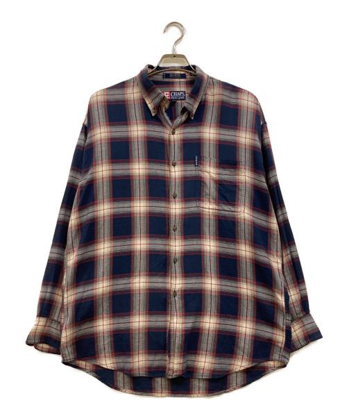 CHAPS RALPH LAUREN（チャップス ラルフローレン）CHAPS RALPH LAUREN (チャップス ラルフローレン) チェックシャツ ネイビー サイズ:Ｌの古着・服飾アイテム