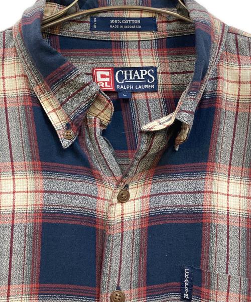 CHAPS RALPH LAUREN（チャップス ラルフローレン）CHAPS RALPH LAUREN (チャップス ラルフローレン) チェックシャツ ネイビー サイズ:Ｌの古着・服飾アイテム