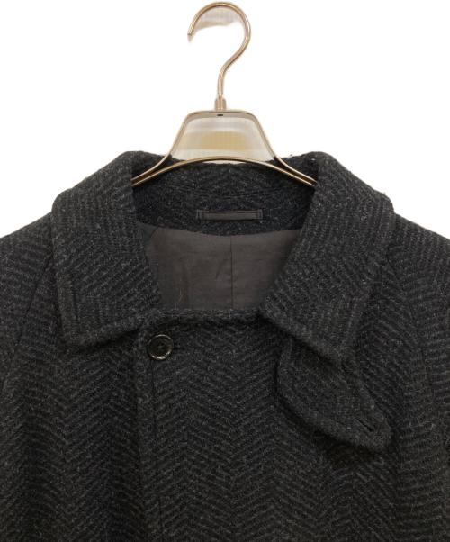 Phlannel（フランネル）Phlannel (フランネル) Mix Wool Twee Wrap Coat　(ミックスウールトゥイーラップコート) ブラック サイズ:Ｍの古着・服飾アイテム