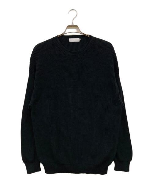 Graphpaper（グラフペーパー）Graphpaper (グラフペーパー) Suvin Loose Rib Crew Neck Knit ブラック サイズ:1の古着・服飾アイテム