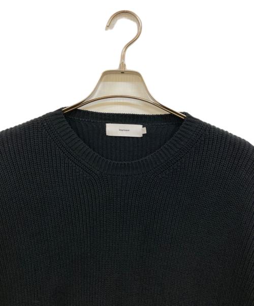 Graphpaper（グラフペーパー）Graphpaper (グラフペーパー) Suvin Loose Rib Crew Neck Knit ブラック サイズ:1の古着・服飾アイテム