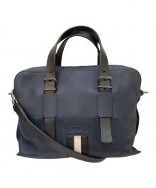 BALLY（バリー）の古着「BALZACO/2WAYビジネスバッグ」｜ブラック×ネイビー