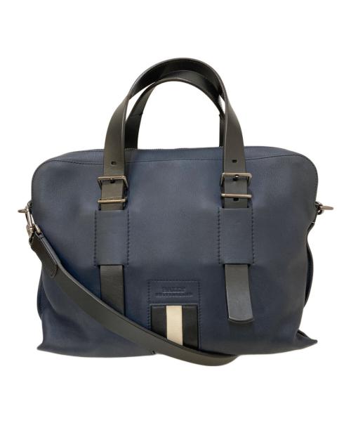 BALLY（バリー）BALLY (バリー) BALZACO/2WAYビジネスバッグ ブラック×ネイビーの古着・服飾アイテム