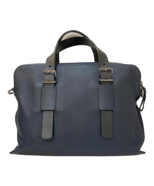 BALLY（バリー）BALLY (バリー) BALZACO/2WAYビジネスバッグ ブラック×ネイビーの古着・服飾アイテム