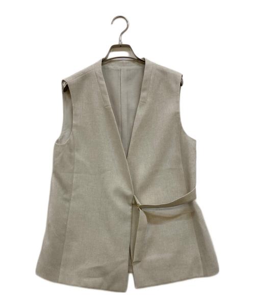 NOLLEY'S（ノーリーズ）NOLLEY'S (ノーリーズ) ウォッシャブルドライライトジレ ベージュ サイズ:38の古着・服飾アイテム