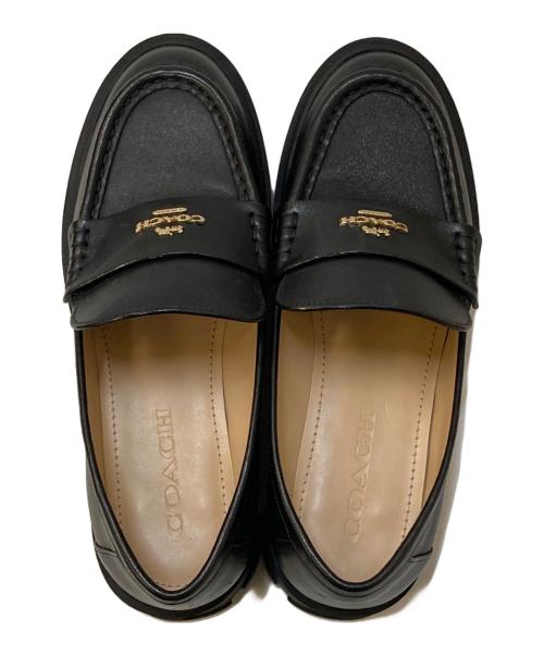 COACH（コーチ）COACH (コーチ) ラギットソールルーシーローファー ブラック サイズ:6Cの古着・服飾アイテム