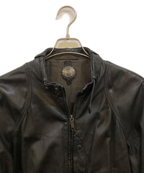 SANTACROCE（サンタクローチェ）SANTACROCE (サンタクローチェ) ラムレザージャケット ブラック サイズ:Sの古着・服飾アイテム