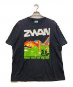 CINDER BLOCKシンダーブロック）の古着「90's ツアー レインボープリントTシャツ」｜ブラック