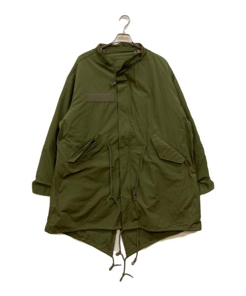 HOUSTON（ヒューストン）HOUSTON (ヒューストン) ライナー付ミリタリージャケット グリーン サイズ:Lの古着・服飾アイテム