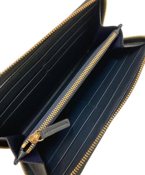 SMYTHSON（スマイソン）SMYTHSON (スマイソン) レザーロングウォレット ブラックの古着・服飾アイテム