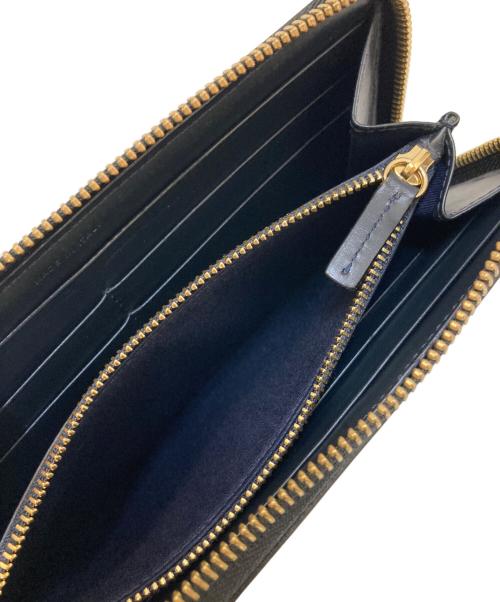 SMYTHSON（スマイソン）SMYTHSON (スマイソン) レザーロングウォレット ブラックの古着・服飾アイテム