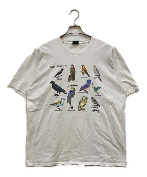stussy（ステューシー）stussy (ステューシー) プリントTシャツ ホワイト サイズ:Lの古着・服飾アイテム