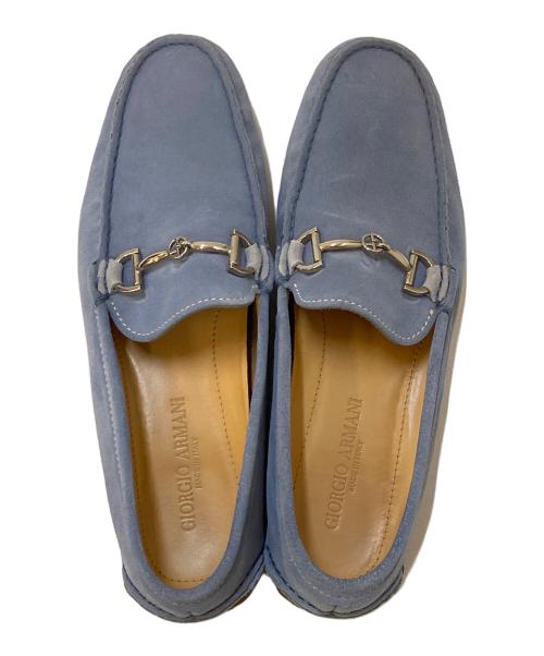GIORGIO ARMANI（ジョルジョアルマーニ）GIORGIO ARMANI (ジョルジョアルマーニ) ビット ドライビングローファー ブルー サイズ:9の古着・服飾アイテム