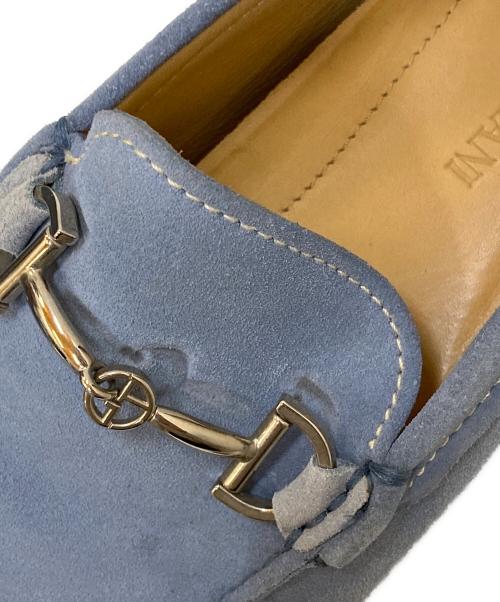 GIORGIO ARMANI（ジョルジョアルマーニ）GIORGIO ARMANI (ジョルジョアルマーニ) ビット ドライビングローファー ブルー サイズ:9の古着・服飾アイテム