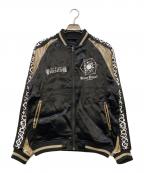 P.N UNDERGROUND×転生したらスライムだった件-×テンセイシタラスライムダッタケン）の古着「リムル・テンペスト刺繍リバーシブル スカジャン」｜ブラック×ゴールド