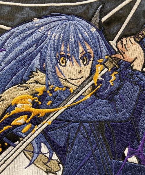 P.N UNDERGROUND（-）P.N UNDERGROUND (-) 転生したらスライムだった件 (テンセイシタラスライムダッタケン) リムル・テンペスト刺繍リバーシブル スカジャン ブラック×ゴールド サイズ:44の古着・服飾アイテム