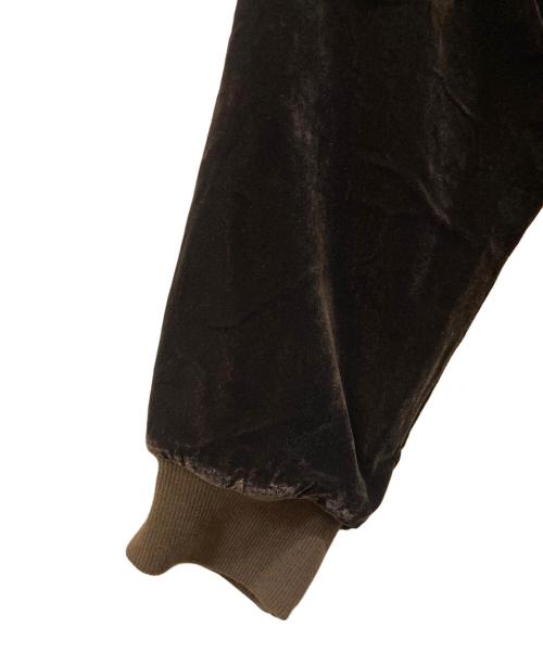 YOIDORE（ヨイドレ）YOIDORE (ヨイドレ) リバーシブルベロアスカジャン ブラウン サイズ:大ジョッキの古着・服飾アイテム