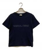 Saint Laurent Parisサンローランパリ）の古着「プリントTシャツ」｜ネイビー