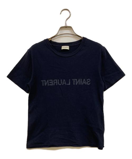 Saint Laurent Paris（サンローランパリ）Saint Laurent Paris (サンローランパリ) プリントTシャツ ネイビー サイズ:XSの古着・服飾アイテム