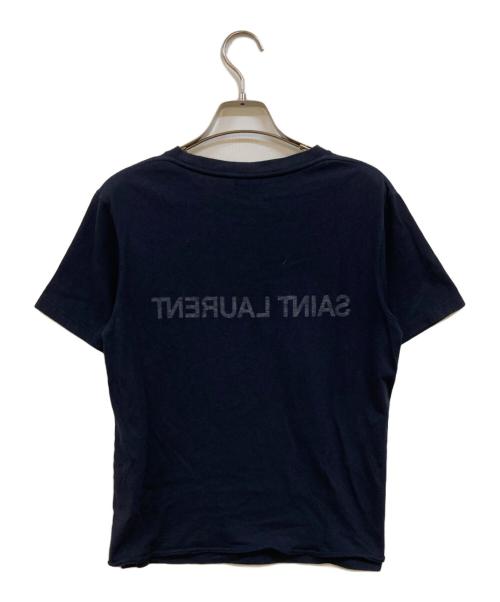 Saint Laurent Paris（サンローランパリ）Saint Laurent Paris (サンローランパリ) プリントTシャツ ネイビー サイズ:XSの古着・服飾アイテム