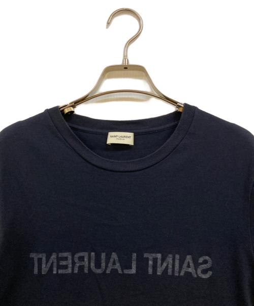 Saint Laurent Paris（サンローランパリ）Saint Laurent Paris (サンローランパリ) プリントTシャツ ネイビー サイズ:XSの古着・服飾アイテム