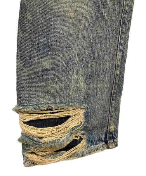 Ron Herman（ロンハーマン）Ron Herman (ロンハーマン) 刺子 ダメージ加工デニムパンツ インディゴ サイズ:W31×L32の古着・服飾アイテム