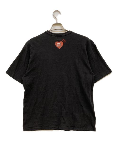 HUMAN MADE（ヒューマンメイド）HUMAN MADE (ヒューマンメイド) KAWS (カウズ) プリントTシャツ ブラック サイズ:Lの古着・服飾アイテム