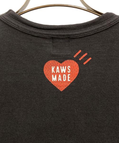 HUMAN MADE（ヒューマンメイド）HUMAN MADE (ヒューマンメイド) KAWS (カウズ) プリントTシャツ ブラック サイズ:Lの古着・服飾アイテム