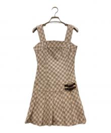 BURBERRY BLUE LABEL（バーバリー ブルー レーベル）の古着「ノバチェック ミニワンピース」｜ベージュ