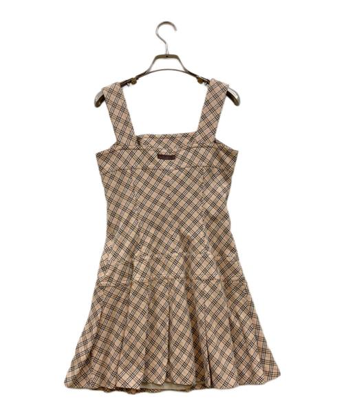 BURBERRY BLUE LABEL（バーバリー ブルー レーベル）BURBERRY BLUE LABEL (バーバリー ブルー レーベル) ノバチェック ミニワンピース ベージュ サイズ:36の古着・服飾アイテム