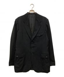 Yohji Yamamoto pour homme（ヨウジヤマモト プールオム）の古着「左二重ラペル3BJK ジャケット」｜ブラック