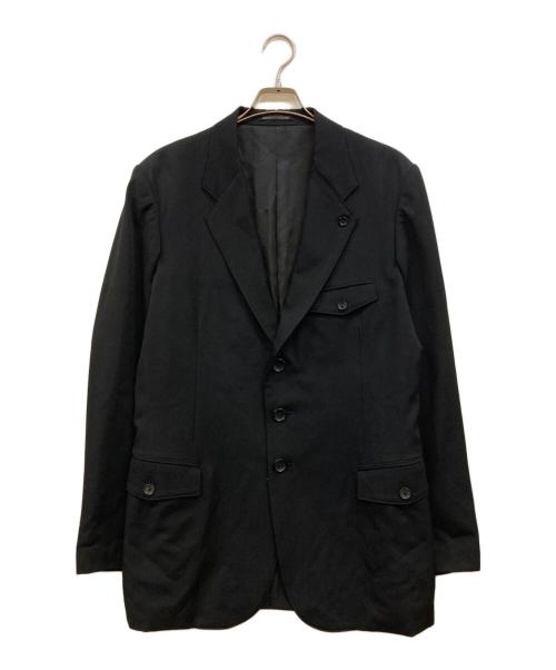 Yohji Yamamoto pour homme（ヨウジヤマモト プールオム）Yohji Yamamoto pour homme (ヨウジヤマモト プールオム) 左二重ラペル3BJK ジャケット ブラック サイズ:3の古着・服飾アイテム