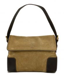 LOEWE（ロエベ）の古着「アナグラム スウェード切替 ワンショルダーバッグ」｜ブラウン