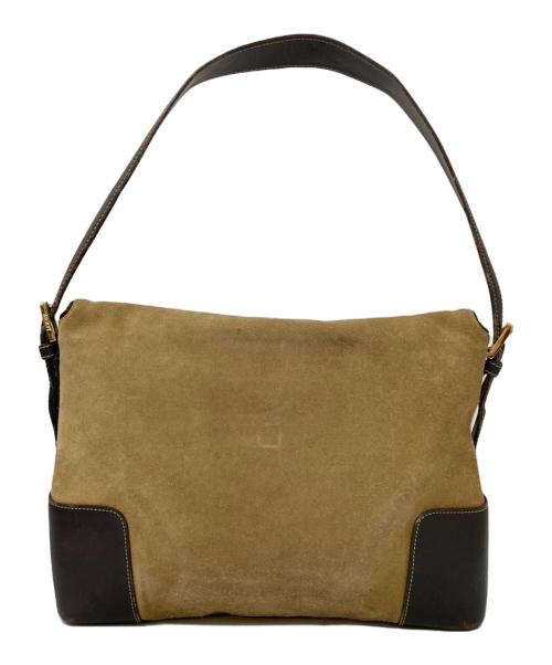 LOEWE（ロエベ）LOEWE (ロエベ) アナグラム スウェード切替 ワンショルダーバッグ ブラウンの古着・服飾アイテム