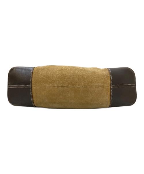 LOEWE（ロエベ）LOEWE (ロエベ) アナグラム スウェード切替 ワンショルダーバッグ ブラウンの古着・服飾アイテム