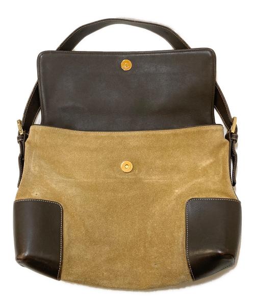 LOEWE（ロエベ）LOEWE (ロエベ) アナグラム スウェード切替 ワンショルダーバッグ ブラウンの古着・服飾アイテム