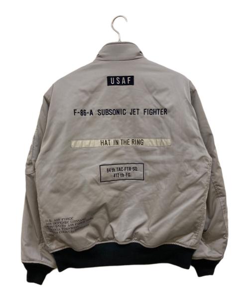 AVIREX（アヴィレックス）AVIREX (アヴィレックス) ステンシルジャケット グレー サイズ:Ｌの古着・服飾アイテム