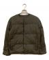 Gymphlex（ジムフレックス）の古着「ノーカラーダウンジャケット」｜オリーブ