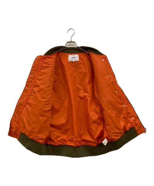 amok（アモク）amok (アモク) KNIT DOCKING MA-1 カーキ×ベージュ サイズ:Sの古着・服飾アイテム