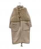 HYKEハイク）の古着「DOUBLE FACE FAUX SHEARLING DUFFEL COAT」｜アイボリー