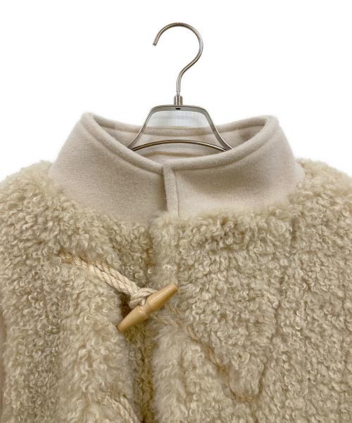 HYKE（ハイク）HYKE (ハイク) DOUBLE FACE FAUX SHEARLING DUFFEL COAT アイボリー サイズ:下記参照の古着・服飾アイテム