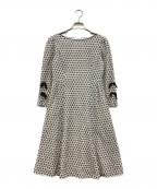 TOCCAトッカ）の古着「FLOWER FLUFFY ドレス」｜ホワイト×ブラック