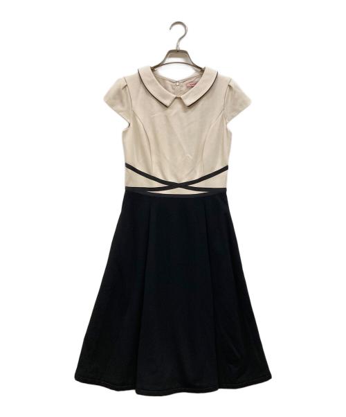 TOCCA（トッカ）TOCCA (トッカ) ルミナス バイカラーワンピース ブラック×ベージュ サイズ:00の古着・服飾アイテム