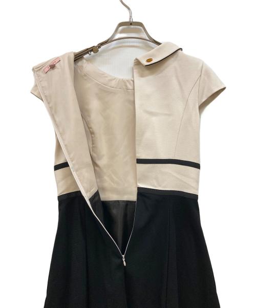 TOCCA（トッカ）TOCCA (トッカ) ルミナス バイカラーワンピース ブラック×ベージュ サイズ:00の古着・服飾アイテム