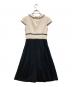 TOCCA (トッカ) ルミナス バイカラーワンピース ブラック×ベージュ サイズ:00：10000円