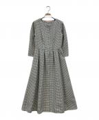 TOCCAトッカ）の古着「格子柄ワンピース」｜グリーン×ホワイト