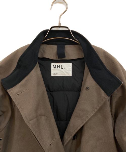 MHL（エムエイチエル）MHL (エムエイチエル) PROOFED COTTON CANVAS COAT ブラウン サイズ:1の古着・服飾アイテム