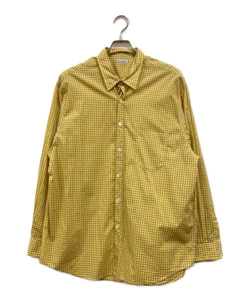 STEVEN ALAN（スティーブンアラン）STEVEN ALAN (スティーブンアラン) リバティ ギンガムチェック リバースシーム シャツ イエロー×ホワイト サイズ:Lの古着・服飾アイテム